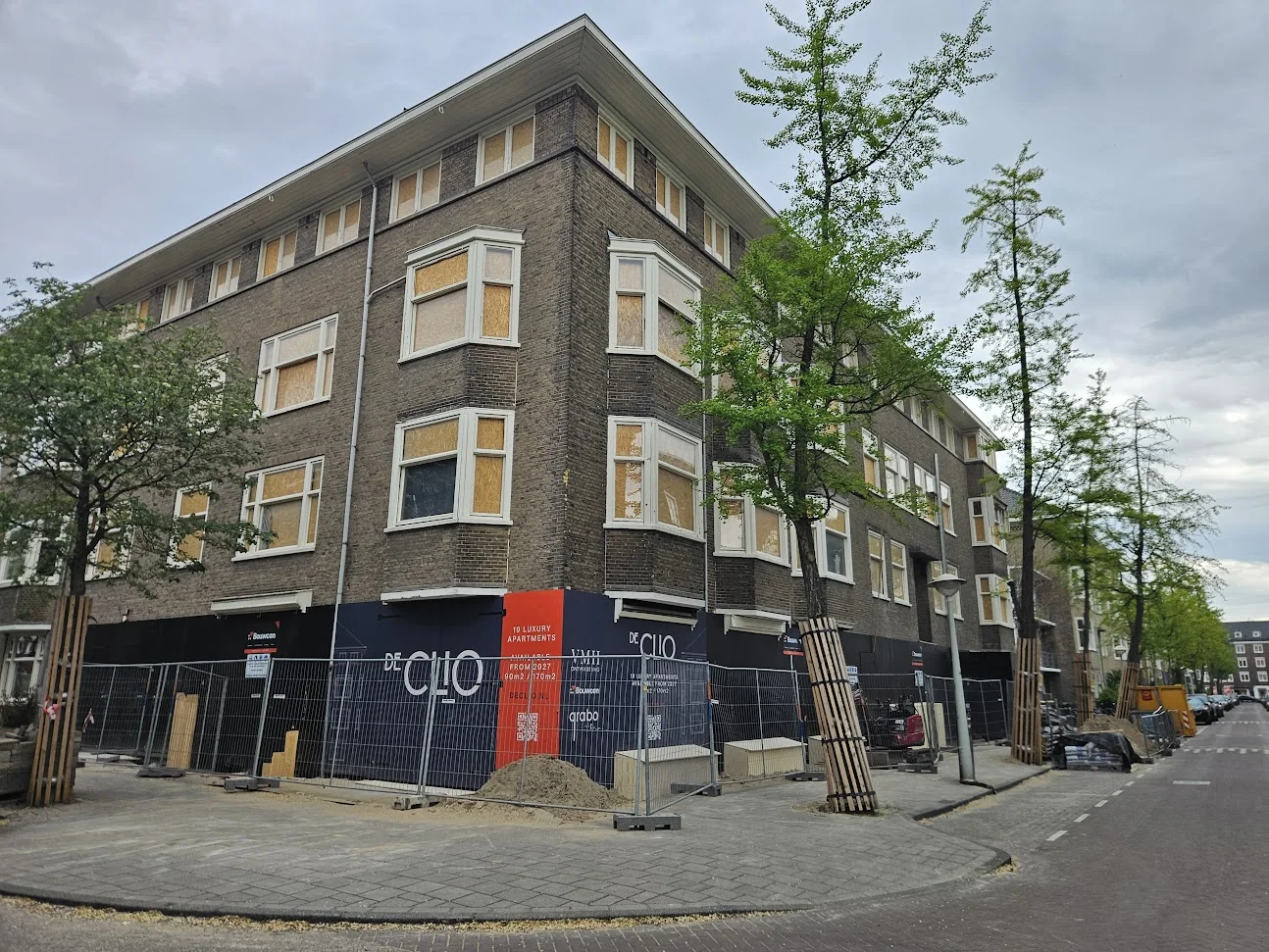 De Cliostraat, in afbouw.